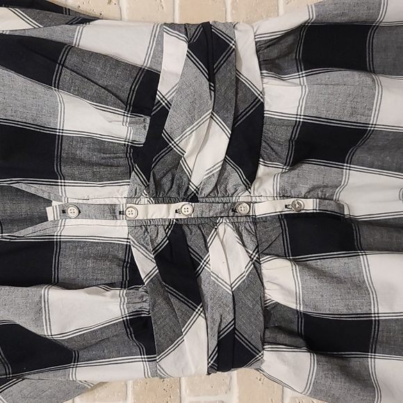 Guess Cotton Black and White Plaid Knee Dress ( Sz M/P) - Picture 6 of 9